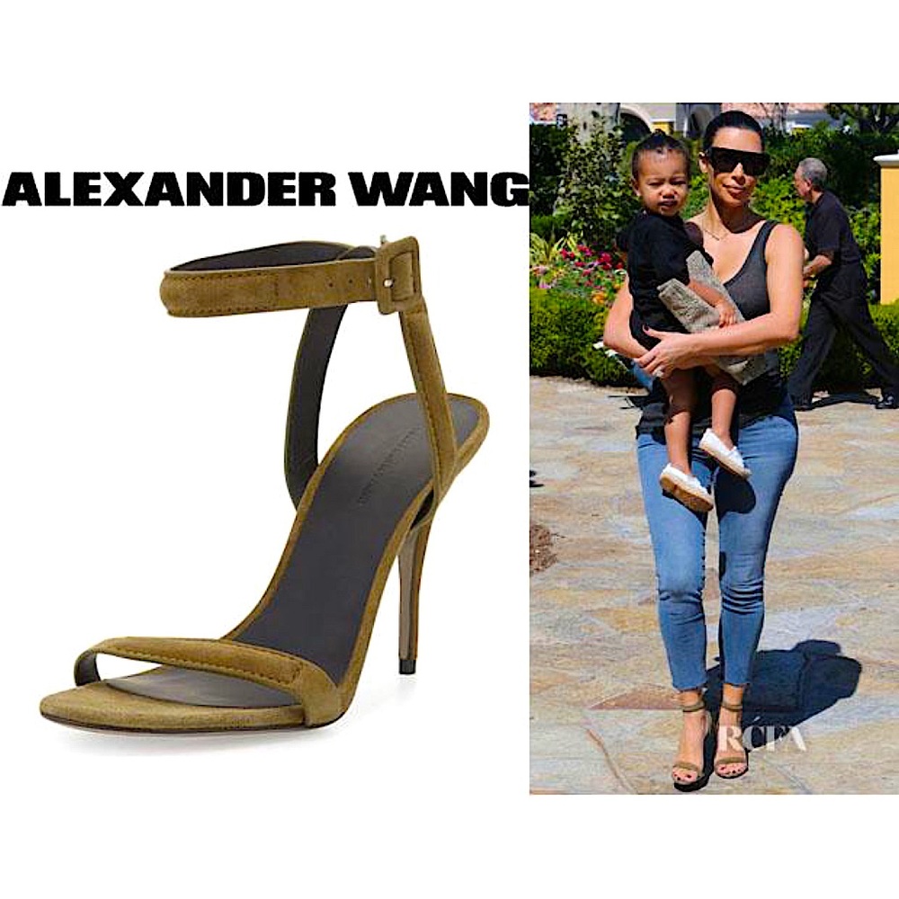 ALEXANDER WANG Antonia Ankle-Wrap Sandal, Beige